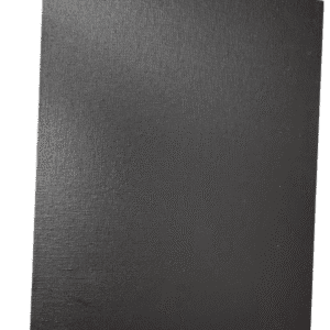 Black leather textured notebook cover.