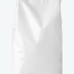 A plain white crumpled paper bag.