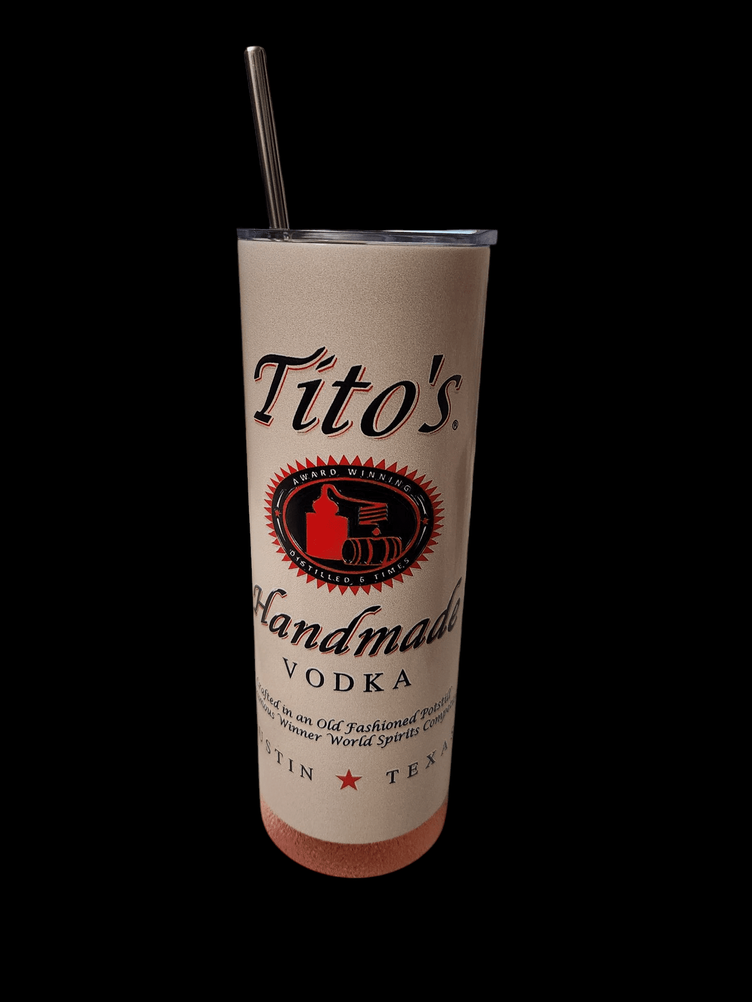 Tall can of Tito's Handmade Vodka mixer.