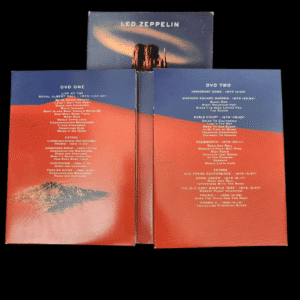 Open Led Zeppelin album booklet with song listings and artwork.